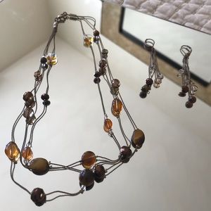 Earrings and necklace set